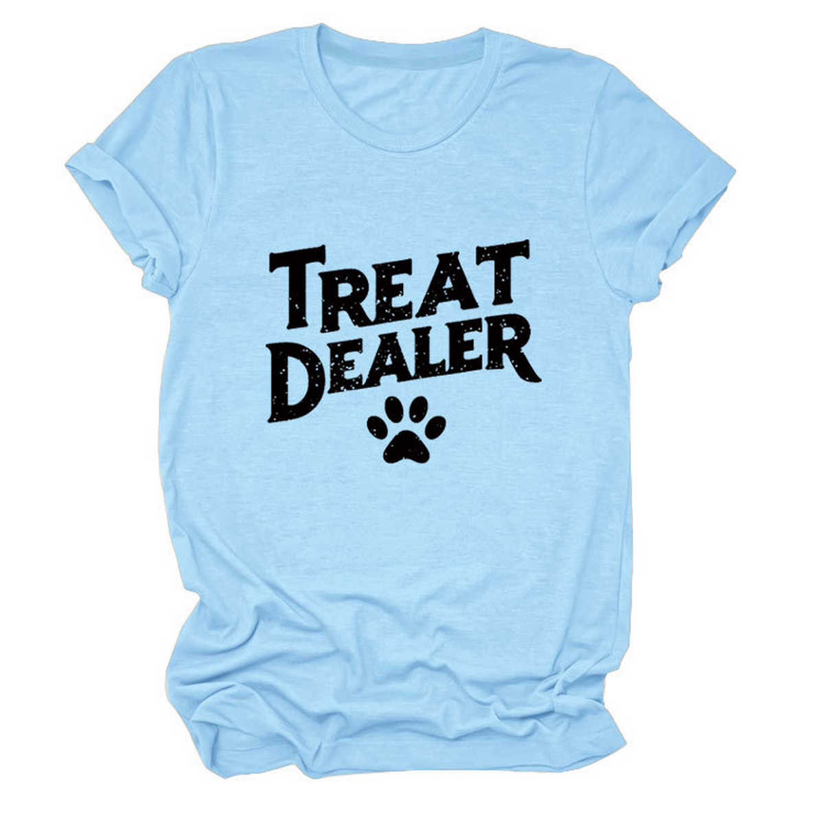 STYLISH CREW NECK SHORT SLEEVE TEE FOR WOMEN_CWDSD8365