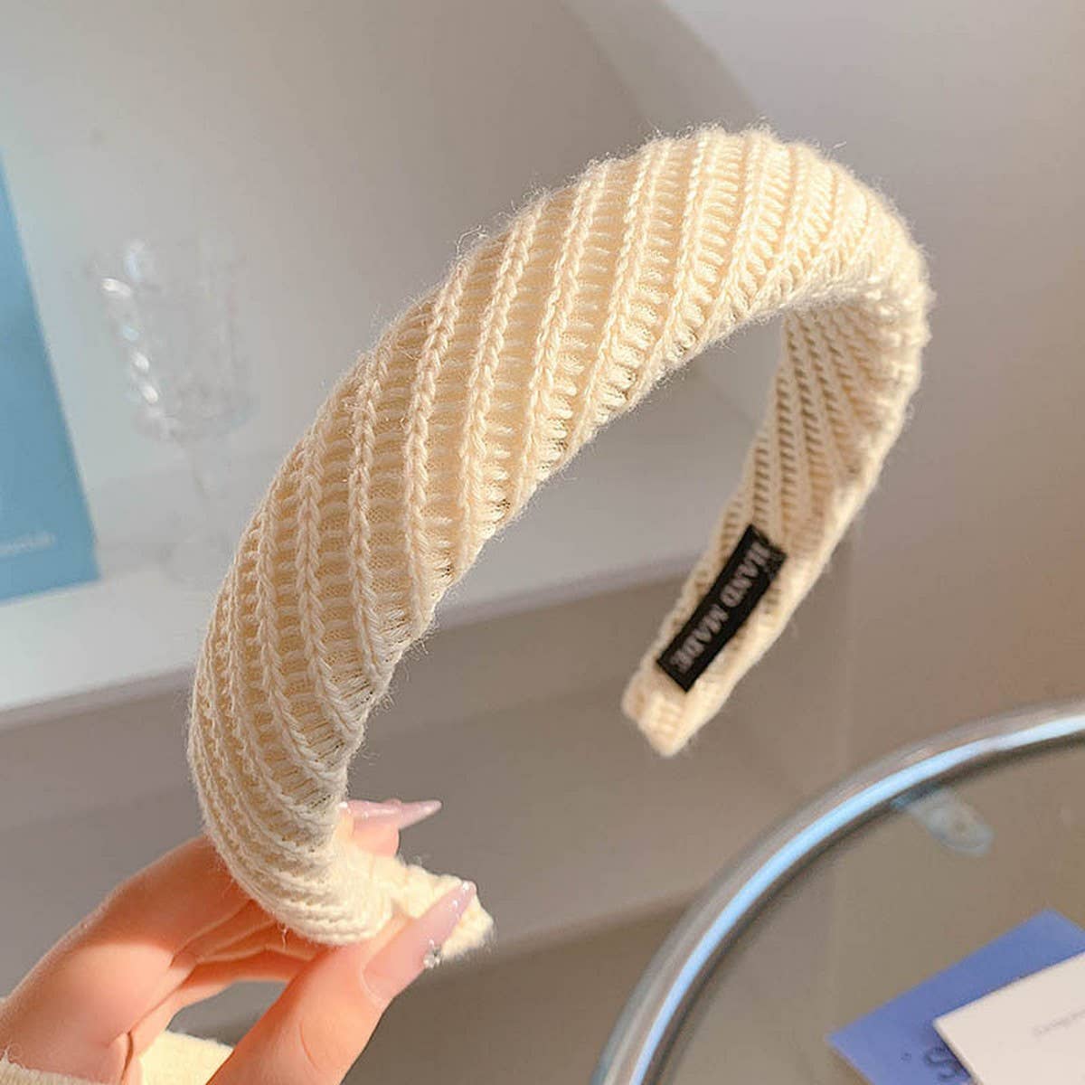 FASHION WIDE BRIM BLUE HEADBAND HAIRPIN HEADDRESS_CWAHA4026