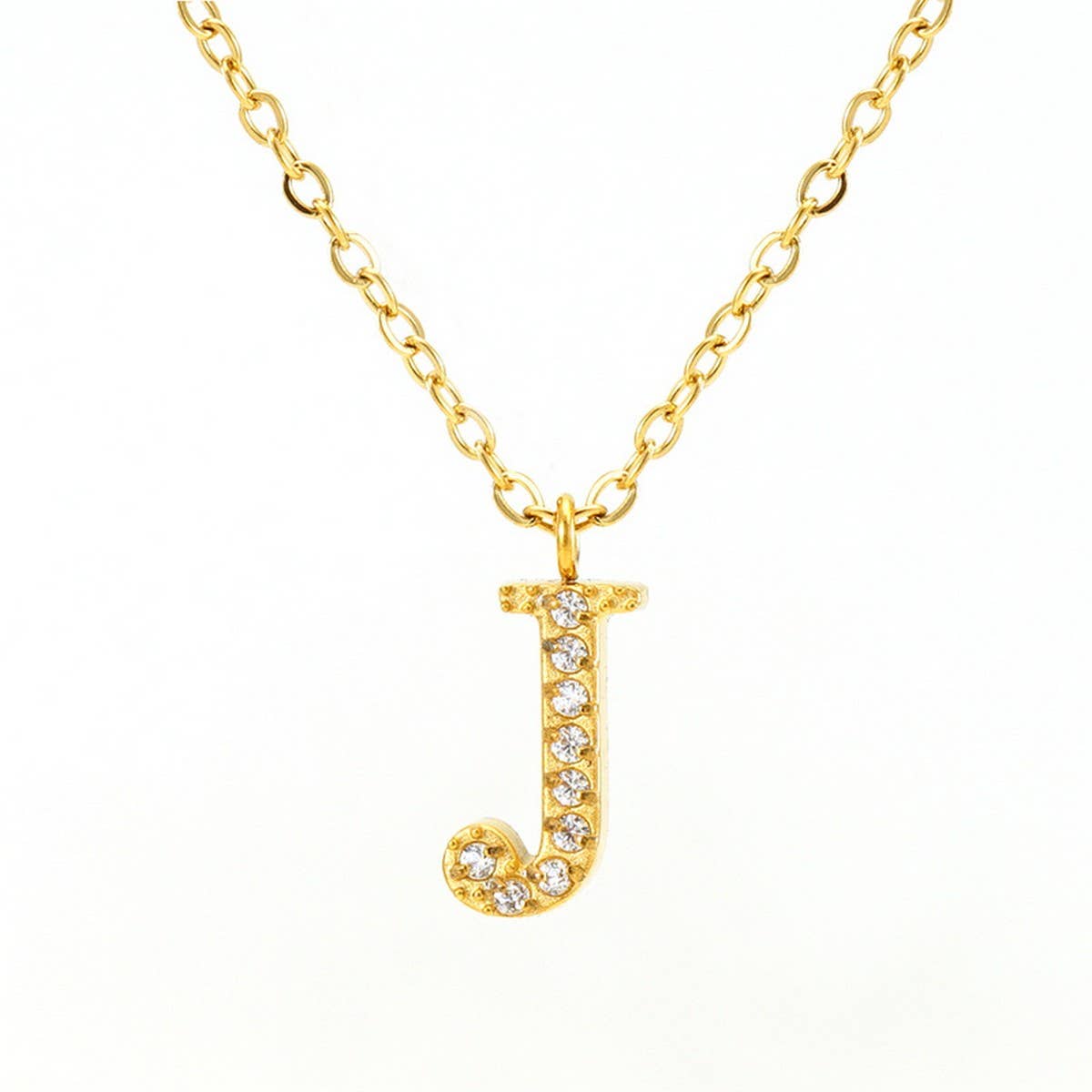 FASHION 26 LETTER DIAMOND PENDANT NECKLACE_CWAJE0684