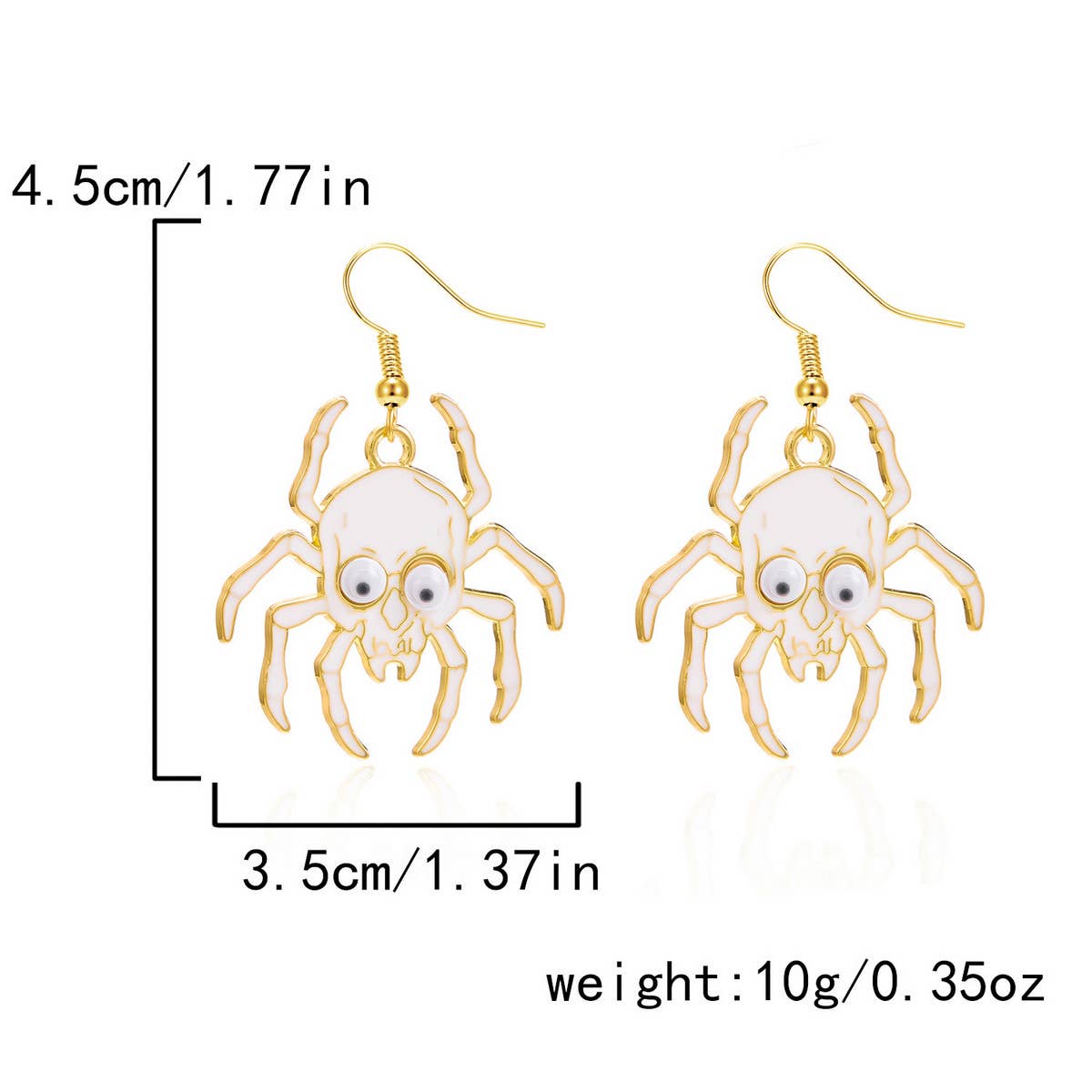 PUMPKIN SKULL BAT FUNNY HALLOWEEN EARRINGS_CWAJE2429