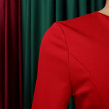 LONG SLEEVED FASHIONABLE AND ELEGANT TUNIC DRESS_CWDMD3666