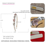 ACETATE PLATE SMALL FLOWER PEARL HEADBAND HAIRPIN_CWAHA4355