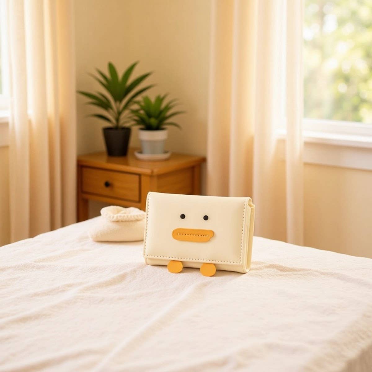 New Cute Yellow Duck Mini 3-Fold Wallet_Cwab06255