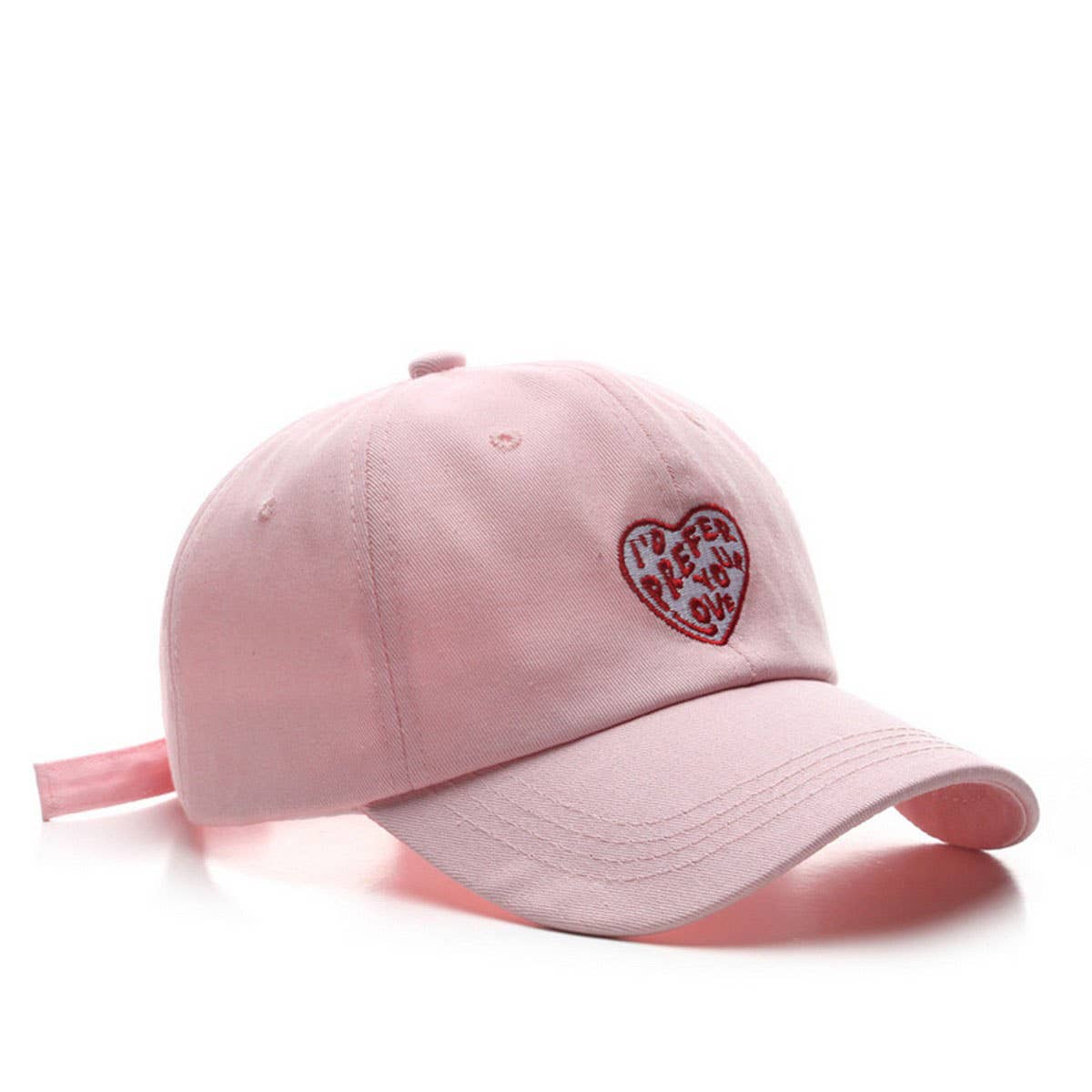 Vintage Heart Embroidered Cotton Baseball Cap Cwah2855