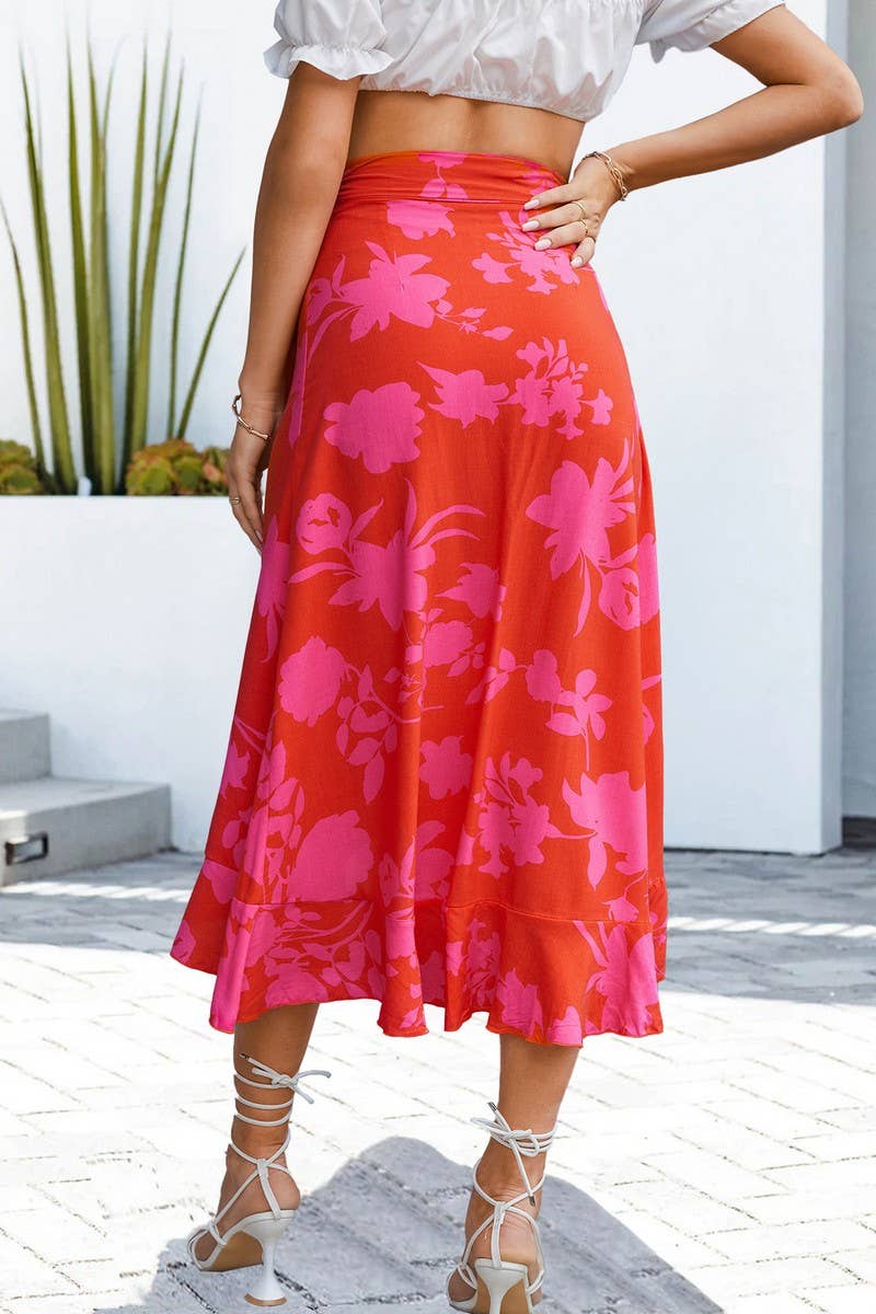 Women Belted Flounder Skirt_Cwbms0079