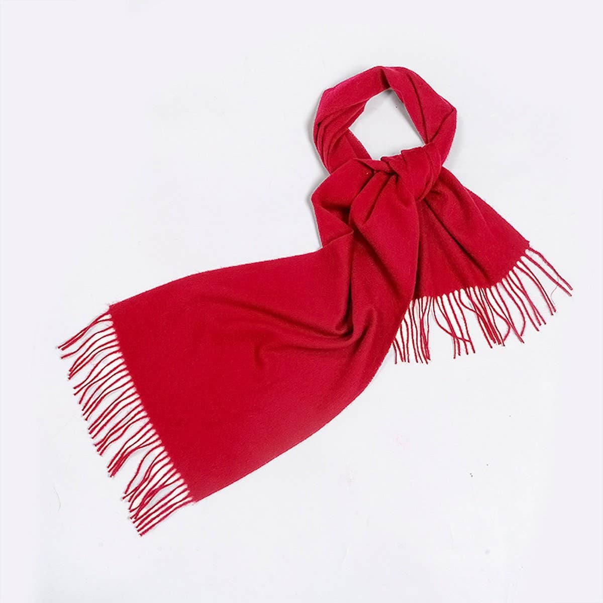 100% WOOL SIMPLE SOLID COLOR SCARF UNISEX_CWASC2296