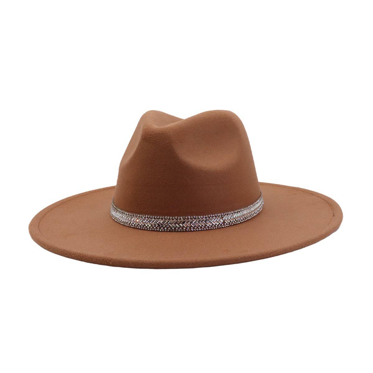 MEN WOMEN WOOL BLEND FEDORA HAT HEART TOP_CWAH04376