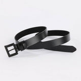 MINIMALIST UNISEX BLACK SOLID ZINC ALLOY BELT_CWABE1238