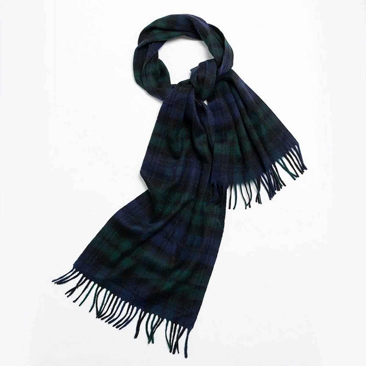 NORDIC PLAID WOOL SCARF WARM WINTER COUPLE WRAP_CWASC2357