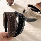 Rhinestone Mesh Headband Elegant Wide Style_Cwaha08171