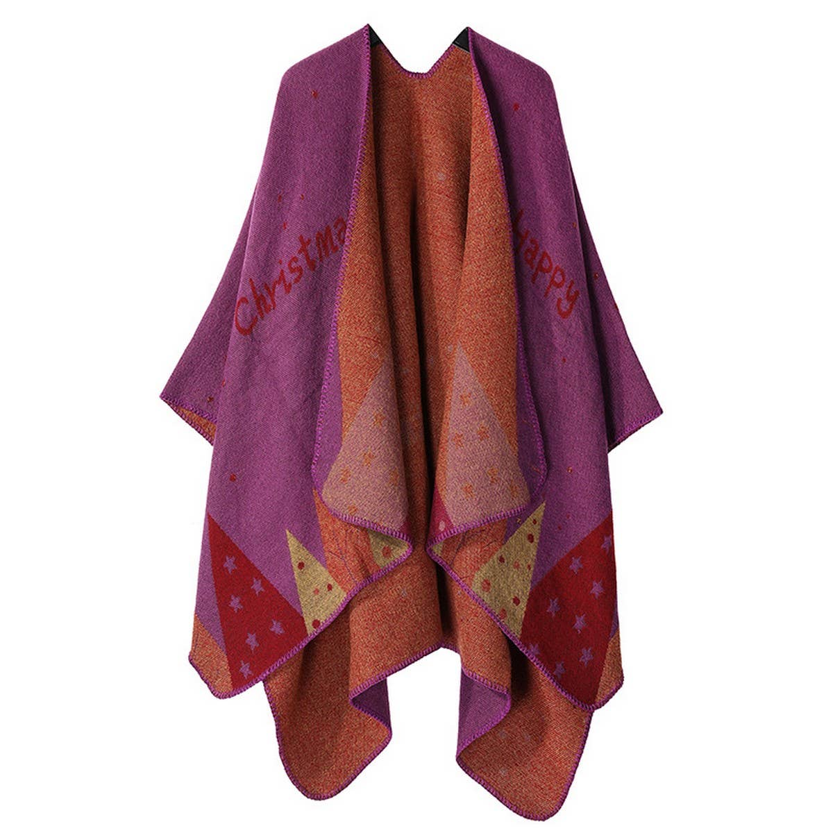 CAPE IMITATION CASHMERE SLIT THICKENED CAPE_CWASC2216