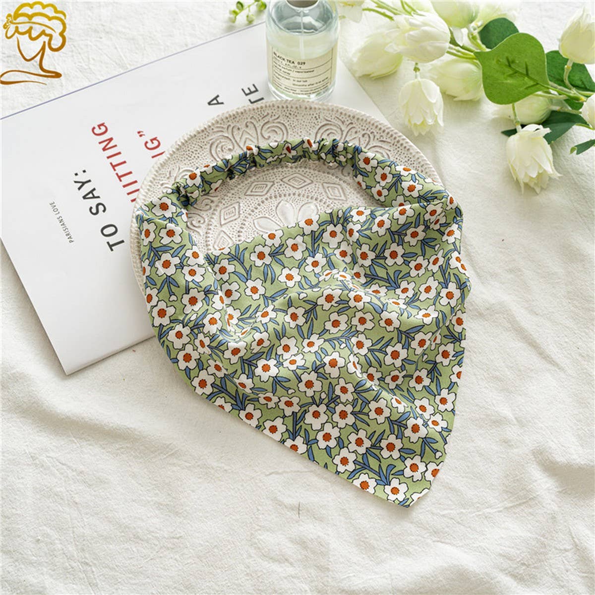 FLORAL PASTORAL STYLE HEADSCARF HAIR ACCESSORIES_CWAHA4153