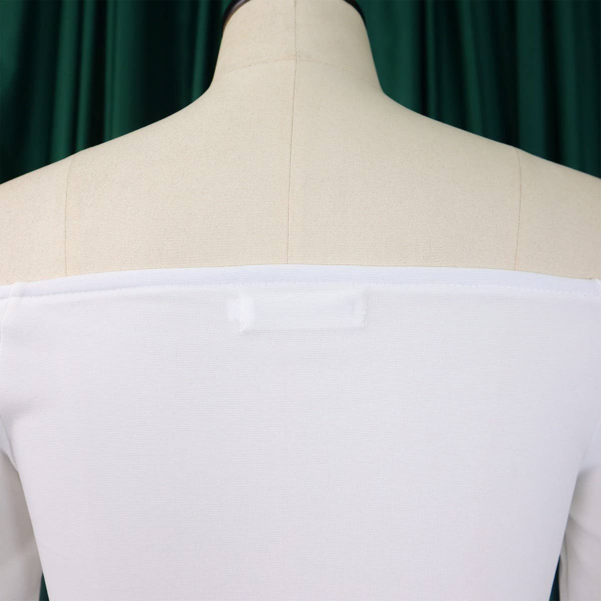 ONESHOULDER RUFFLE SLEEVE SLIMFIT DRESS WITH TRAIN_CWDMD3679