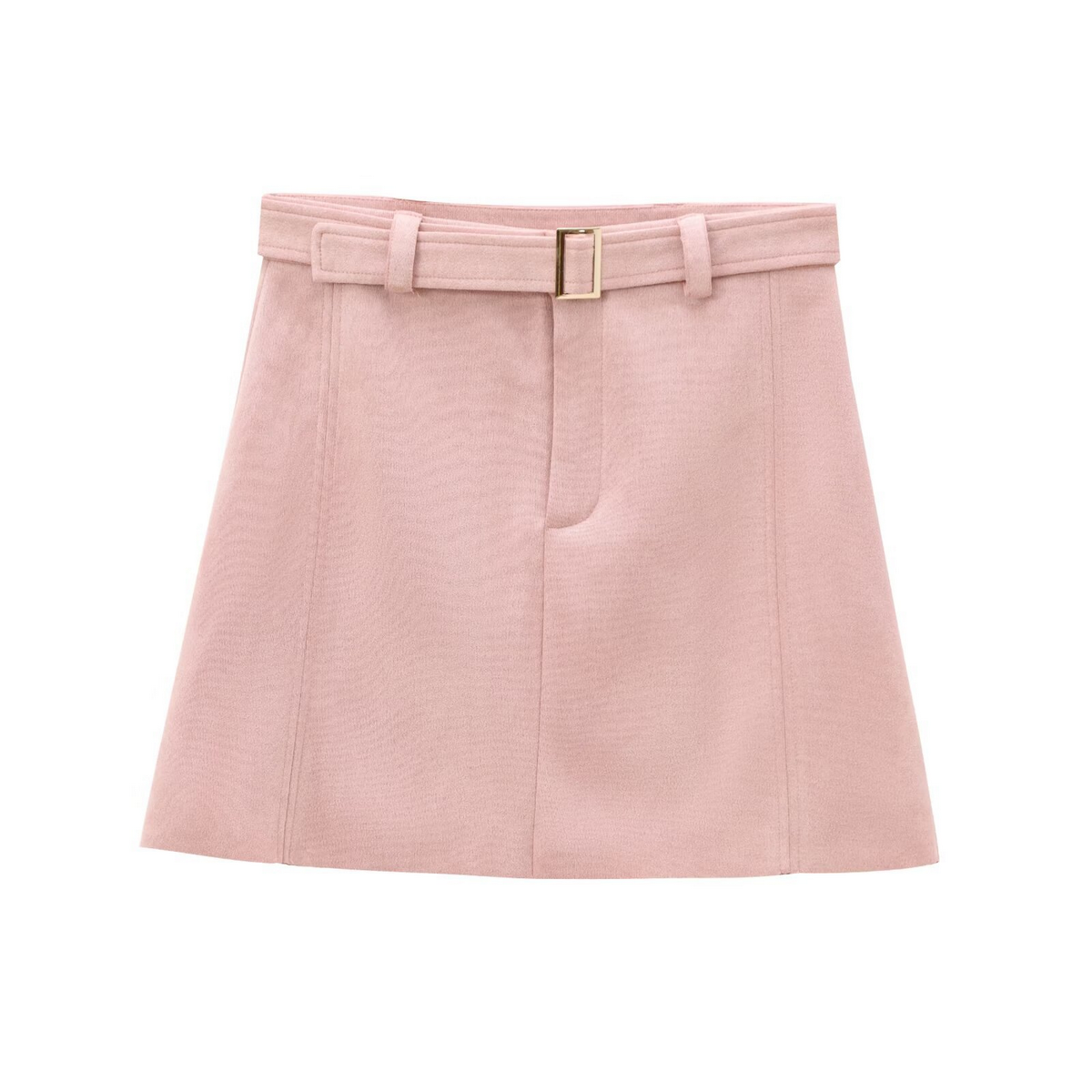 SUEDE MINI SKIRT FOR WOMEN FRENCH CHIC STYLE_CWDSD8342