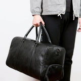 LARGE LEATHER DUFFEL BAG FOR MEN SHOE STORAGE_CWAB5176