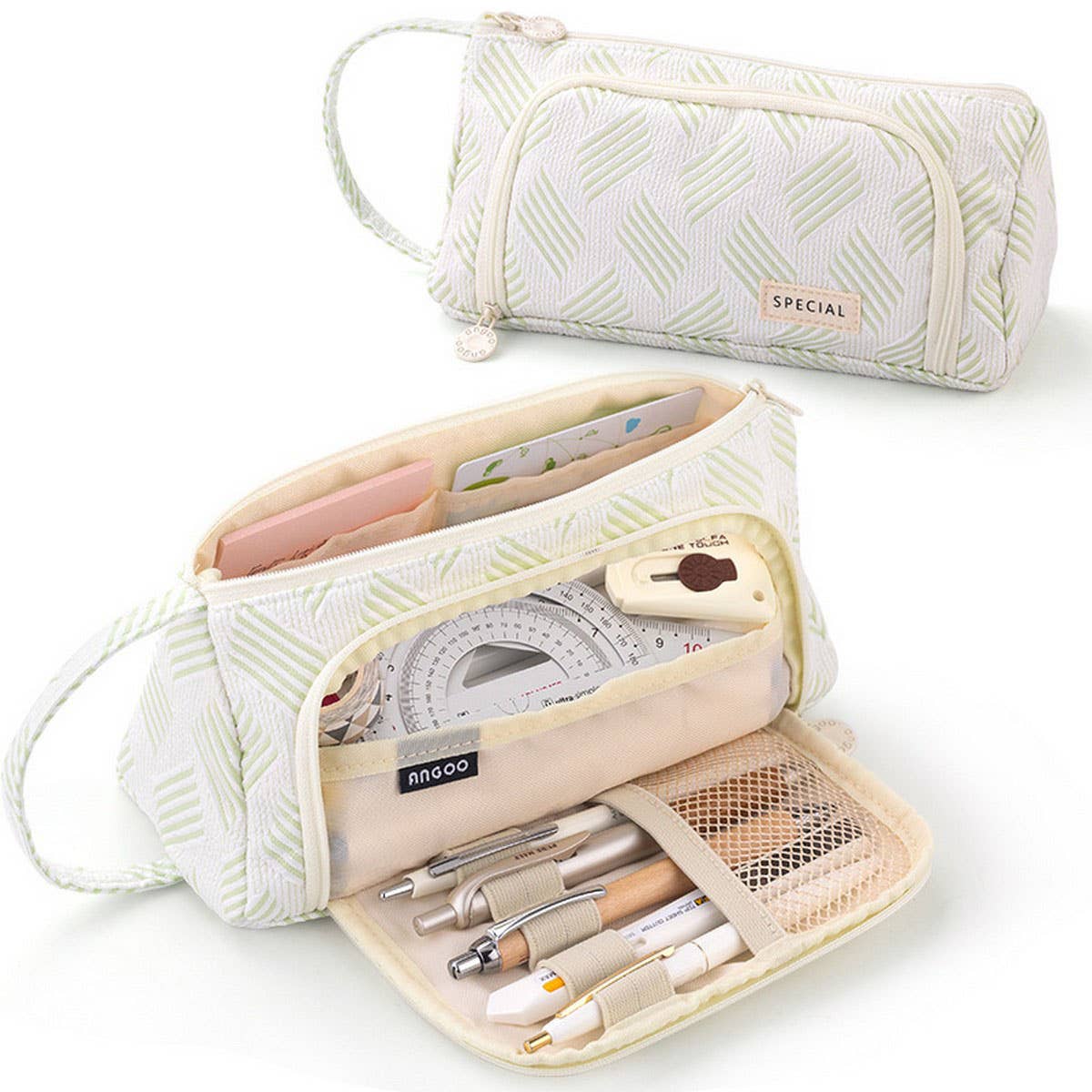 SIMPLE LARGE CAPACITY WINDOW PENCIL CASE_CWMM1982