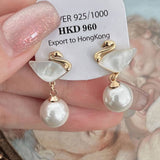 PREMIUM PEARL SHELL SWAN EARRINGS_CWAJE1521