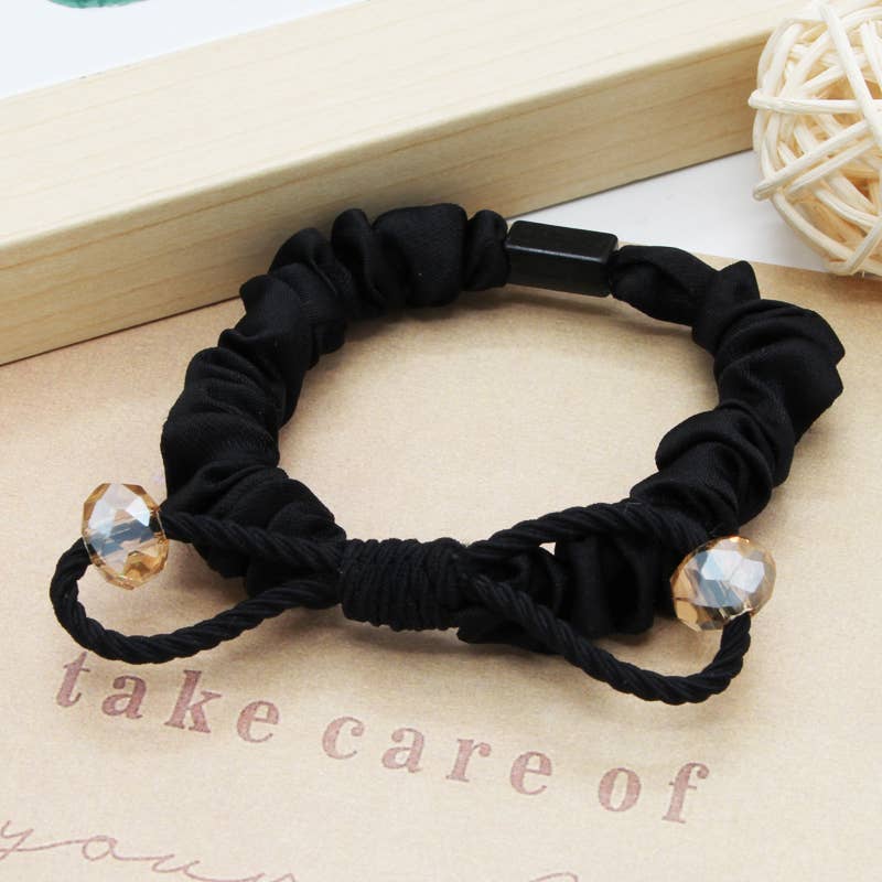 Women Bow Rubber Band Hair Scrunchies_Cwaha0137