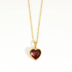 STAINLESS STEEL DECEMBER ZIRCON NECKLACE_CWMM3821