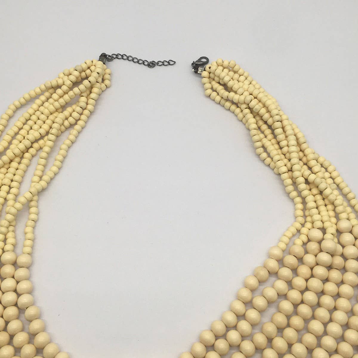 BOHEMIAN MULTI LAYERED LOG BEAD NECKLACE_CWMM4573