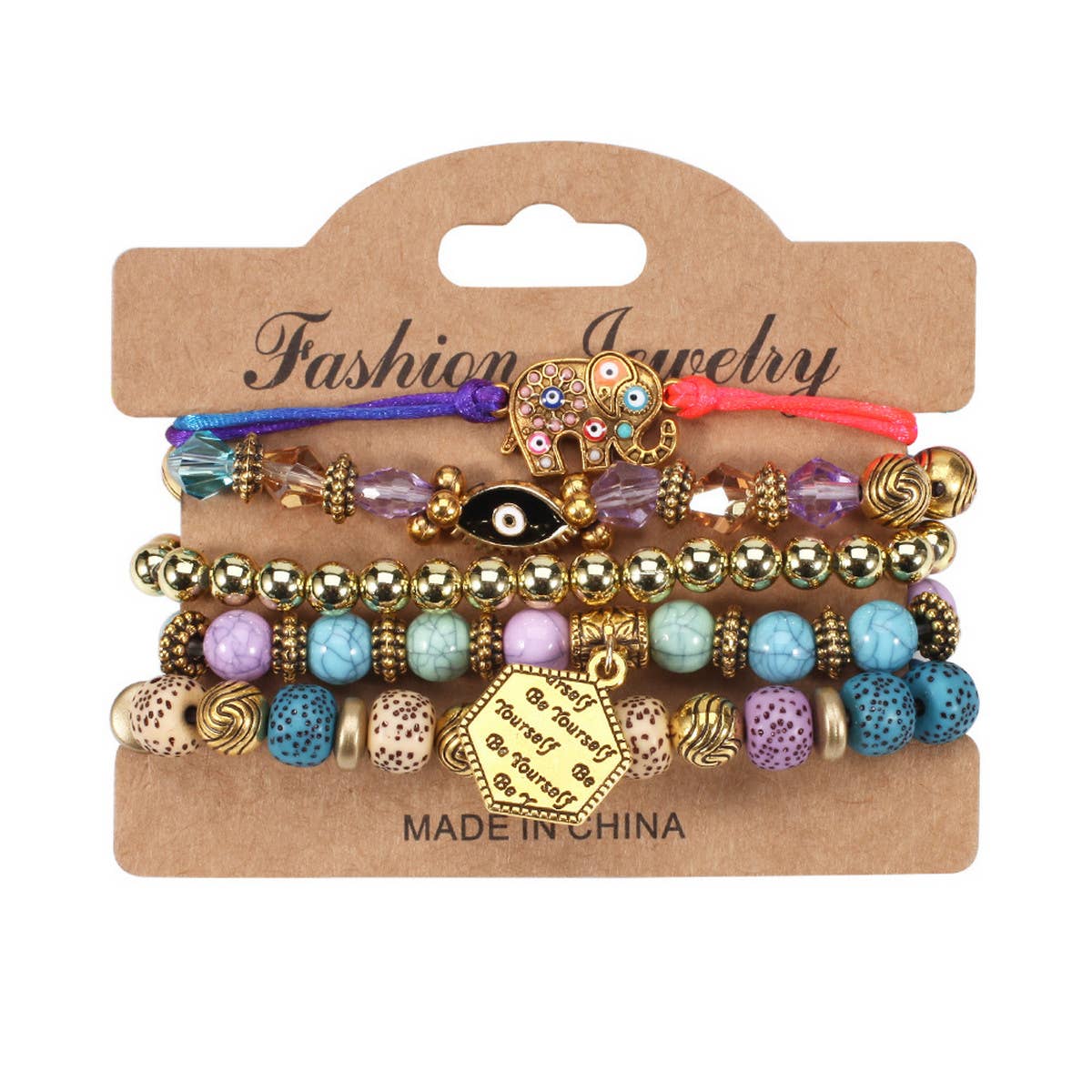 BOHEMIAN ELEPHANT LAYERED BRACELET_CWAJE2218