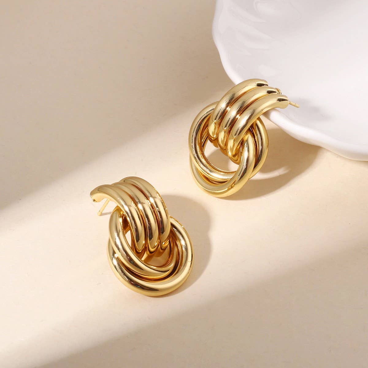 Womens Versatile Metal Elegant Hoop Earrings