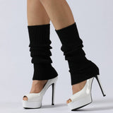 Warm Ballet Leggings High Elastic Stacked Socks_Cwms0748