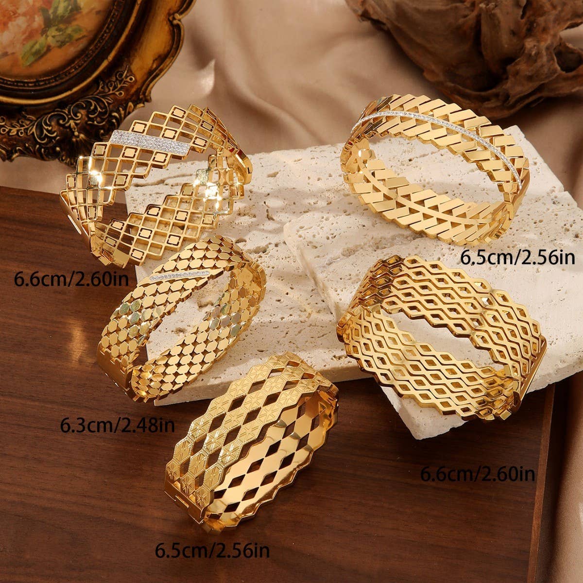 Vintage Wide Hollow Titanium Steel Bracelet_Cwmm3738