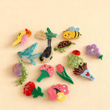 Cwaha07744_Cartoon Tulip Bird Acetate Hair Clip For Women