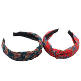 SIMPLE WIDE BRIMMED FABRIC PRINTED HEADBAND_CWAHA1687