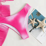 Tie-Dye Bikini Set 3 Piece With Mesh Skirt_Cwmw0143