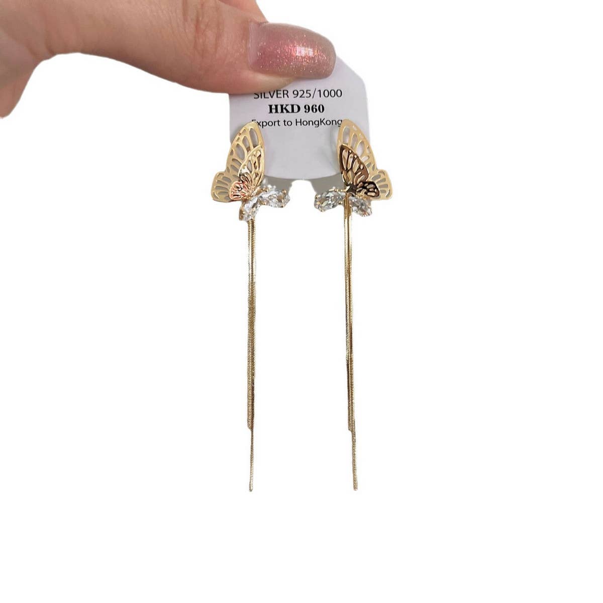 HOLLOW BUTTERFLY TASSEL EARRINGS_CWAJE1287