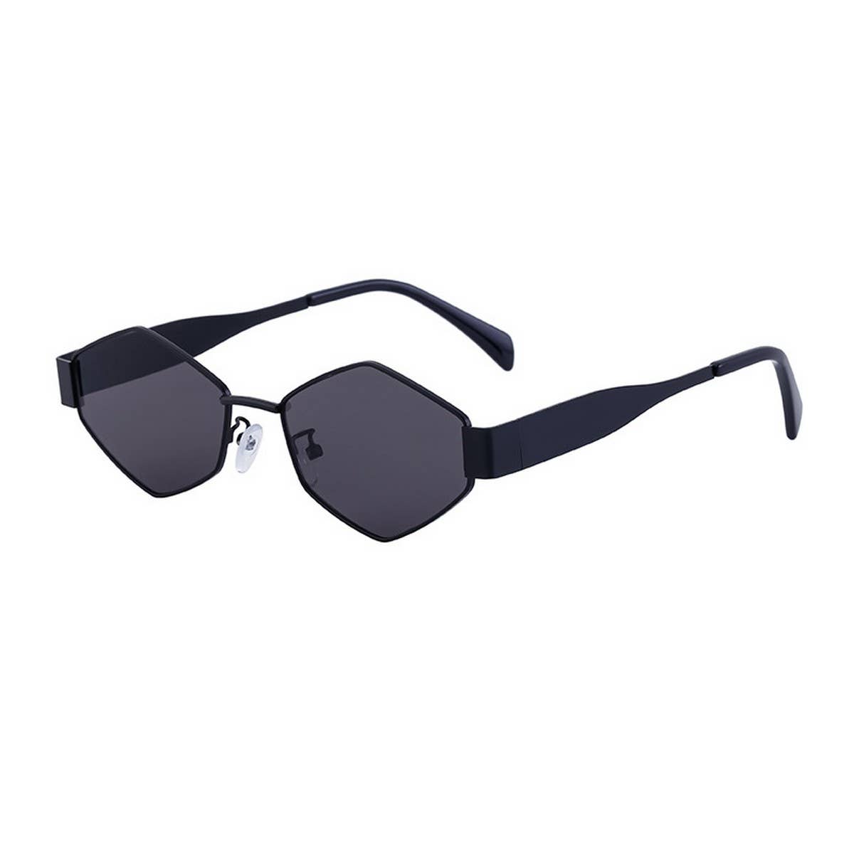 IRREGULAR METAL SUNGLASSES WITH WIDE TEMPLES_CWASG0594
