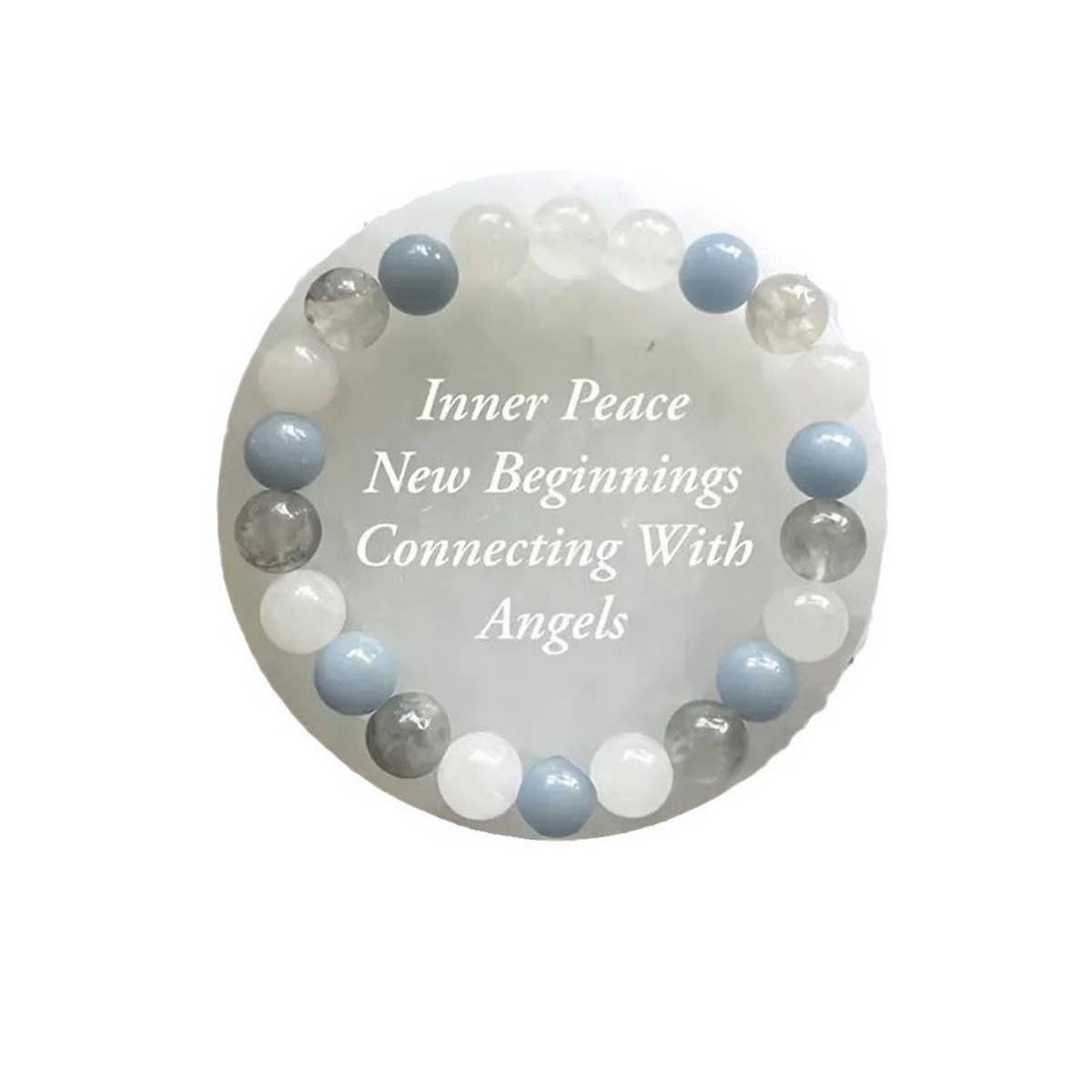 Aquamarine Natural Stone Beaded Bracelet_Cwmm11408