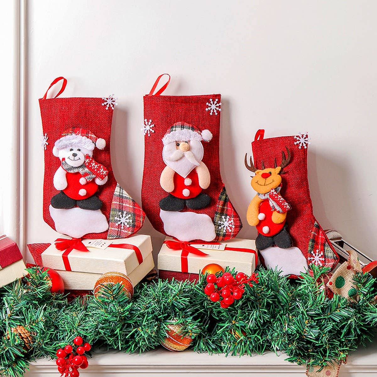 CHRISTMAS STOCKING CANDY GIFT BAG LARGE DECORATION_CWMS1437