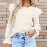 Solid Color Simple Corduroy Hoodie Woman