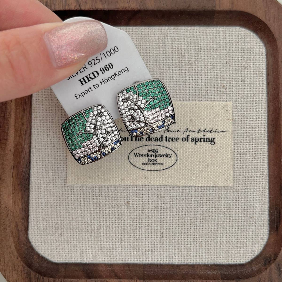 Versatile Square Zirconia Earrings