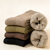 Thick Solid Wool Terry Crew Floor Socks_Cwms03363