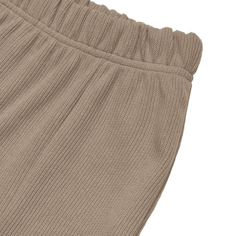 Solid-Color Slit Straight-Leg Versatile Pants