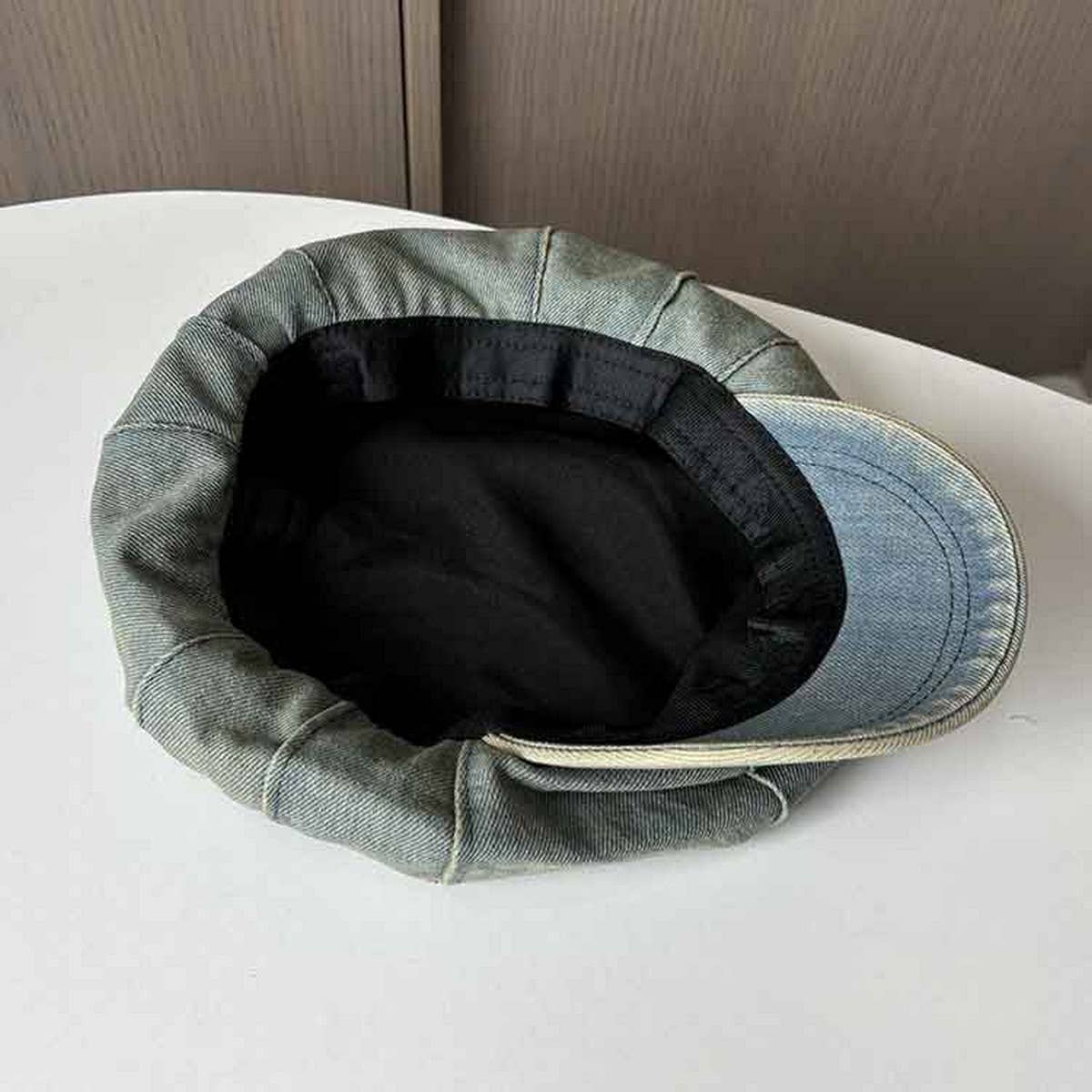 FASHION RETRO DISTRESSED DENIM BERET_CWAB2911