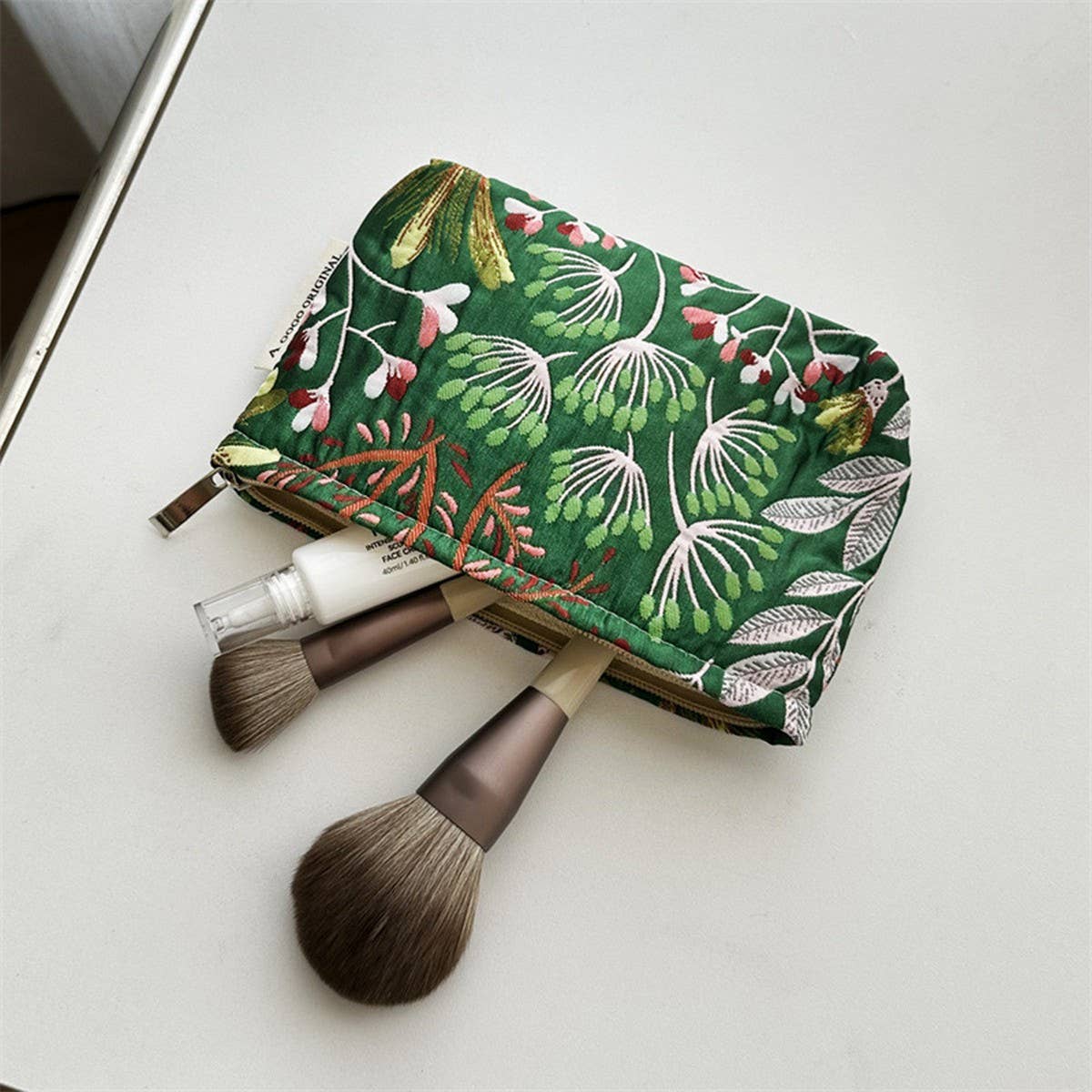 Floral Makeup Bag Travel Wash Wallet Storage Pouch_Cuab00693