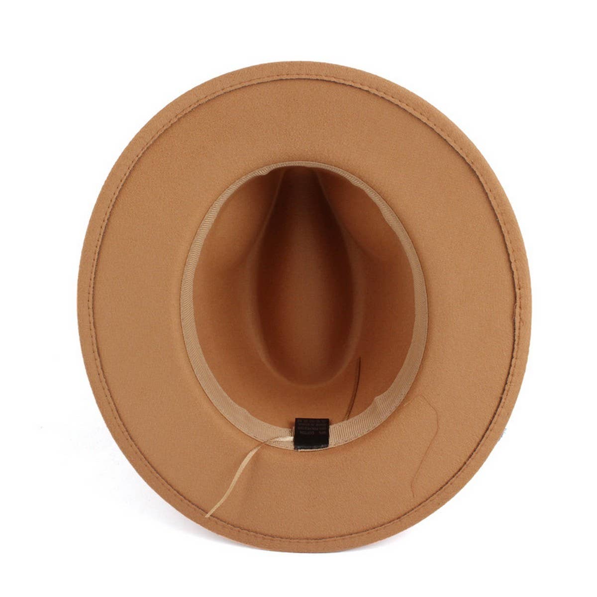 Womens Denim Blue Fabric Band Panama Hat_Cwah1878