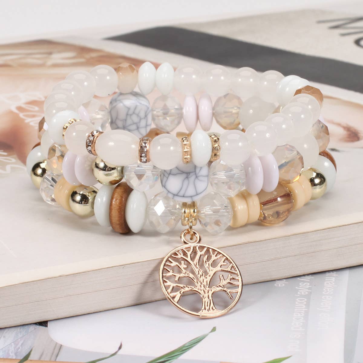 BOHEMIAN MULTI LAYERED TREE OF LIFE BRACELET_CWAJE2231