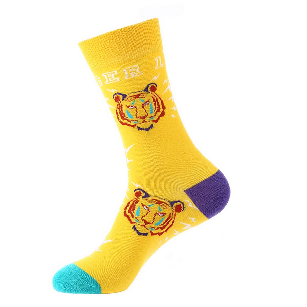 CASUAL GEOMETRIC MID CALF SOCKS_CWMS1004