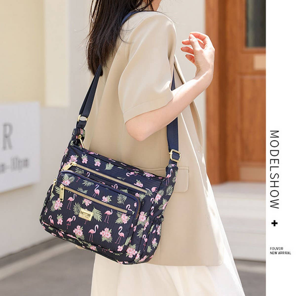 FASHION PRINTED NYLON SHOULDER CROSSBODY BAG_CWAB3526