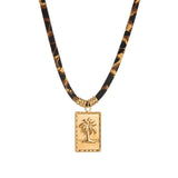 LEOPARD VELVET CORD NECKLACE BOLD FALL STATEMENT_CWMM6954