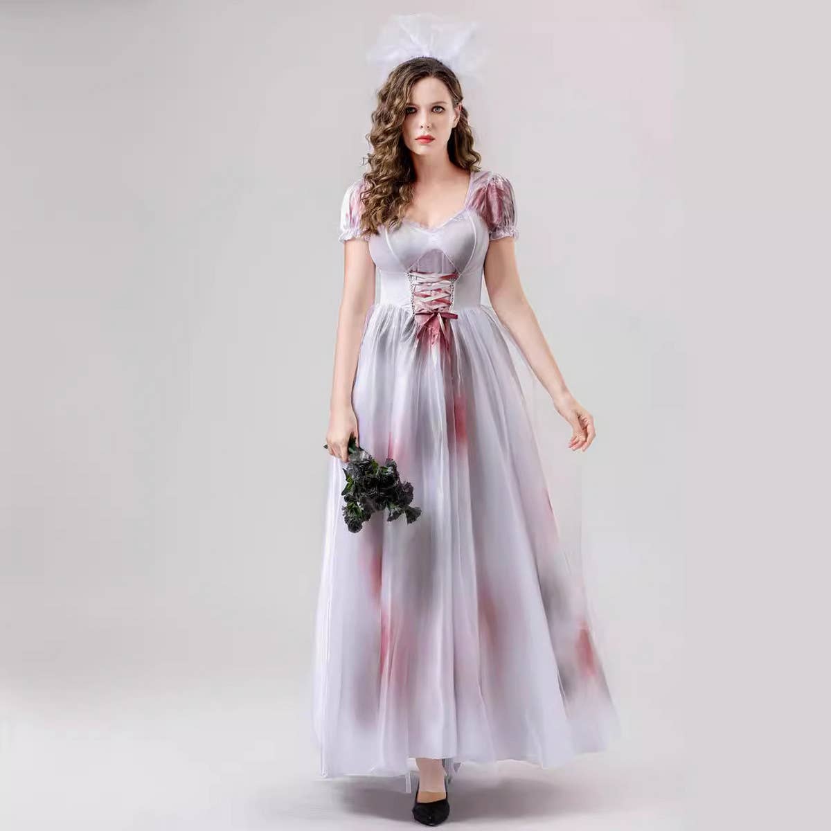 HALLOWEEN BLOODY GHOST BRIDE DRESS COSTUME_CWMM1517