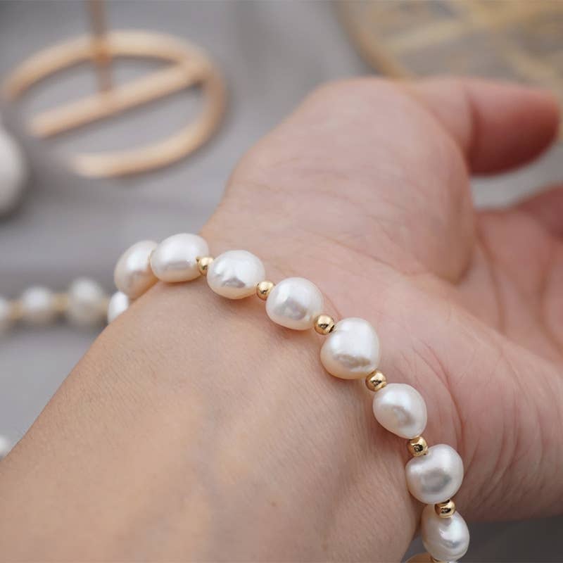 Baroque Freshwater Pearl Bracelet_Cwaje4516