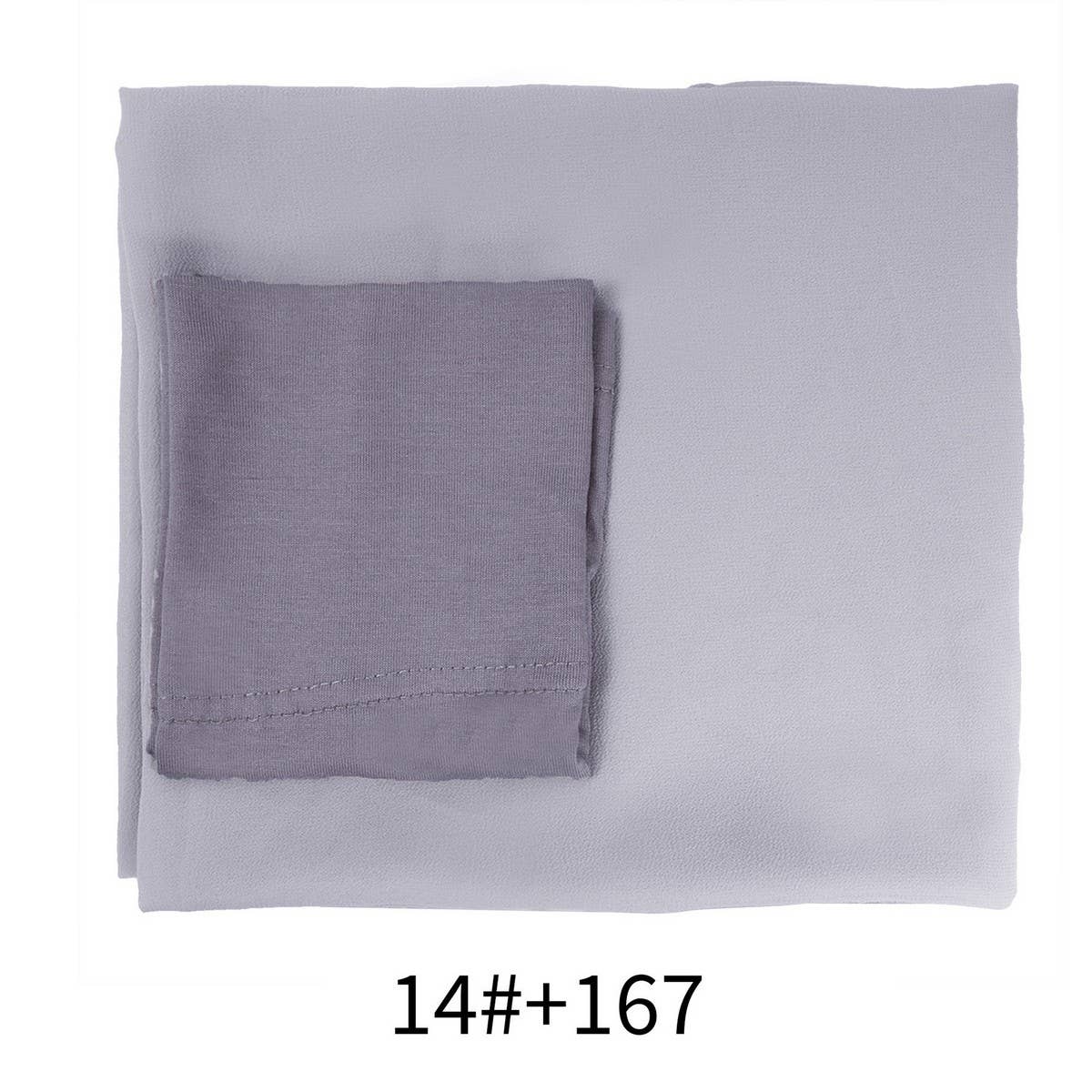 Two-Piece Chiffon Shawl And Headscarf_Cwasc2424