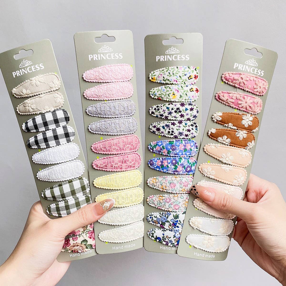 FLORAL EMBROIDERED BB CLIP SET FRESH CUTE_CWAHA6703